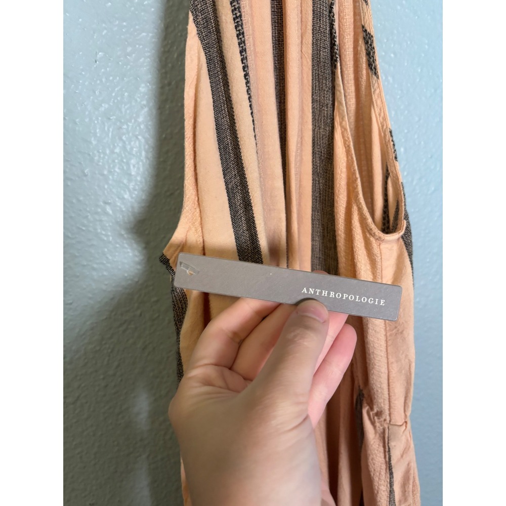 NWT‎ Anthropologie Cloth & Stone Halter Maxi Dress Peach Stripe Size XL - Picture 10 of 10